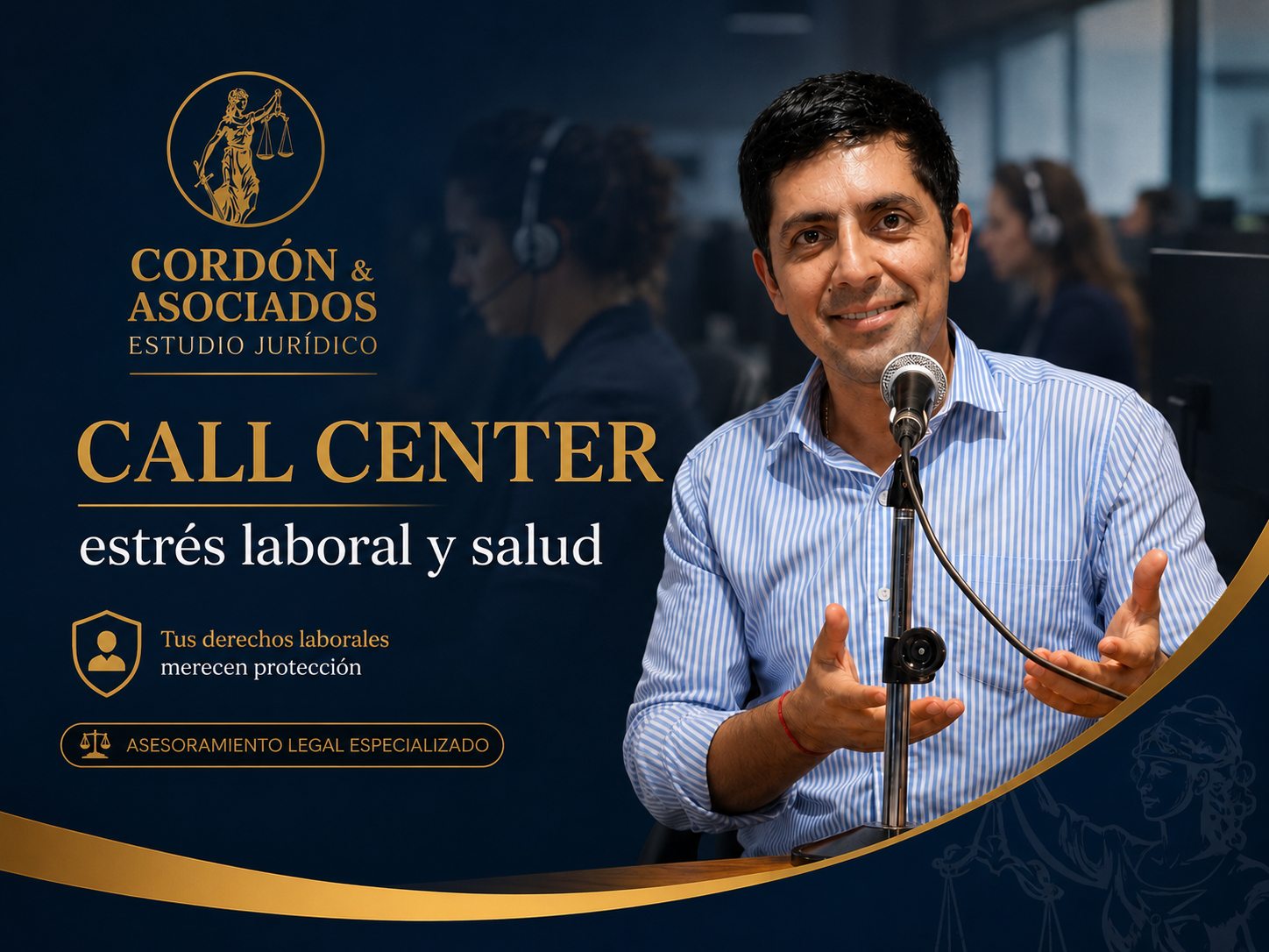 Abogado laboral en Resistencia Chaco asesorando sobre estrés laboral en call center