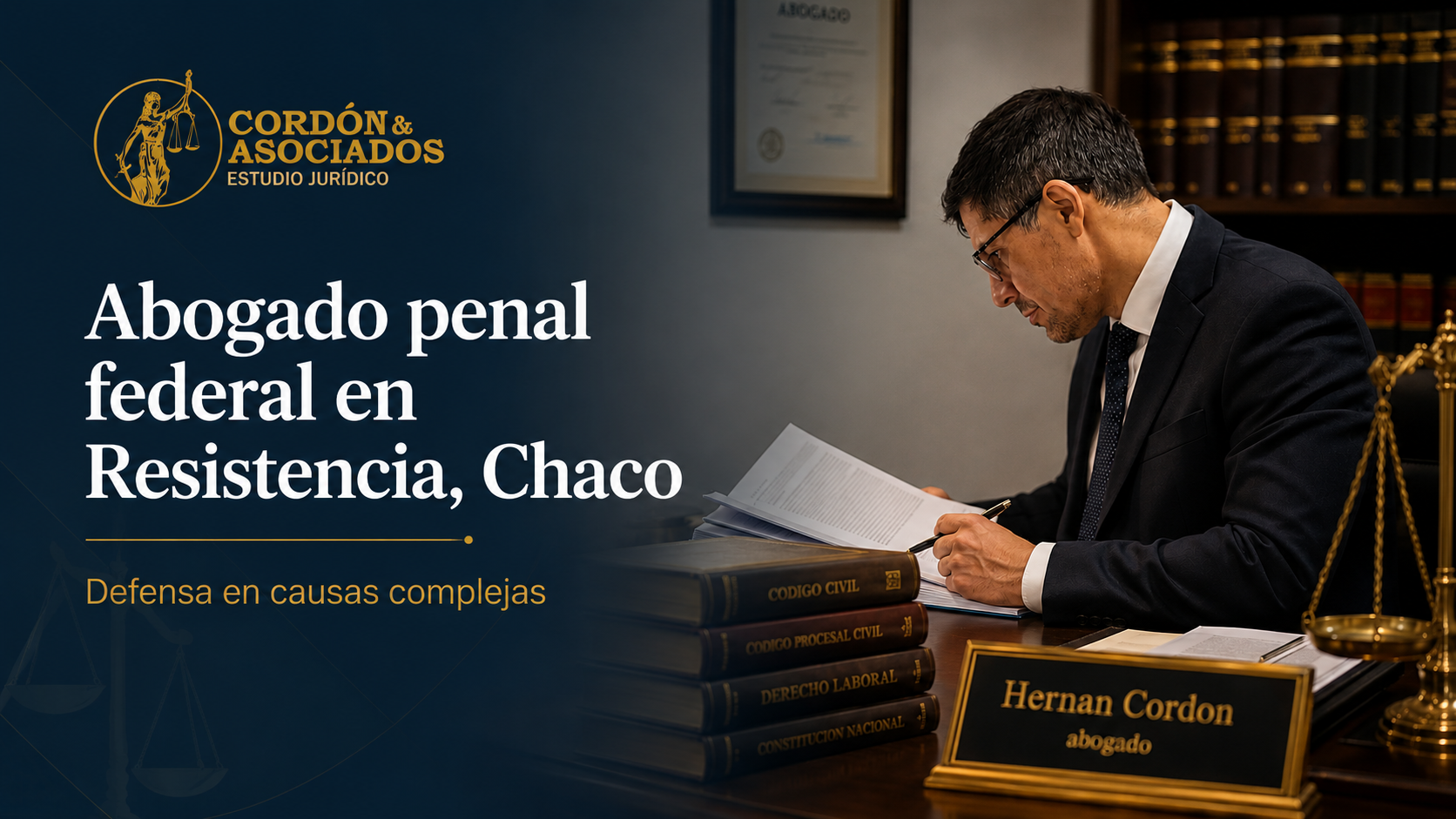 Abogado penal federal en Resistencia, Chaco, defensa en causas complejas